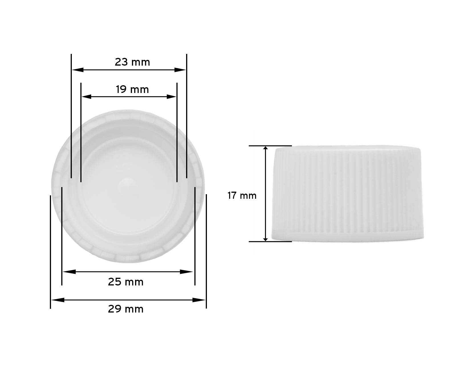 Octopus 10 botellas de plástico HDPE 500 ml con tapón de rosca blanco
