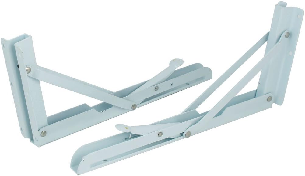 295mm x Shelf Brackets & Supports 42mm x 135mm Metal Triangle Folding Support Shelf Bracket Brackets White 2pcs