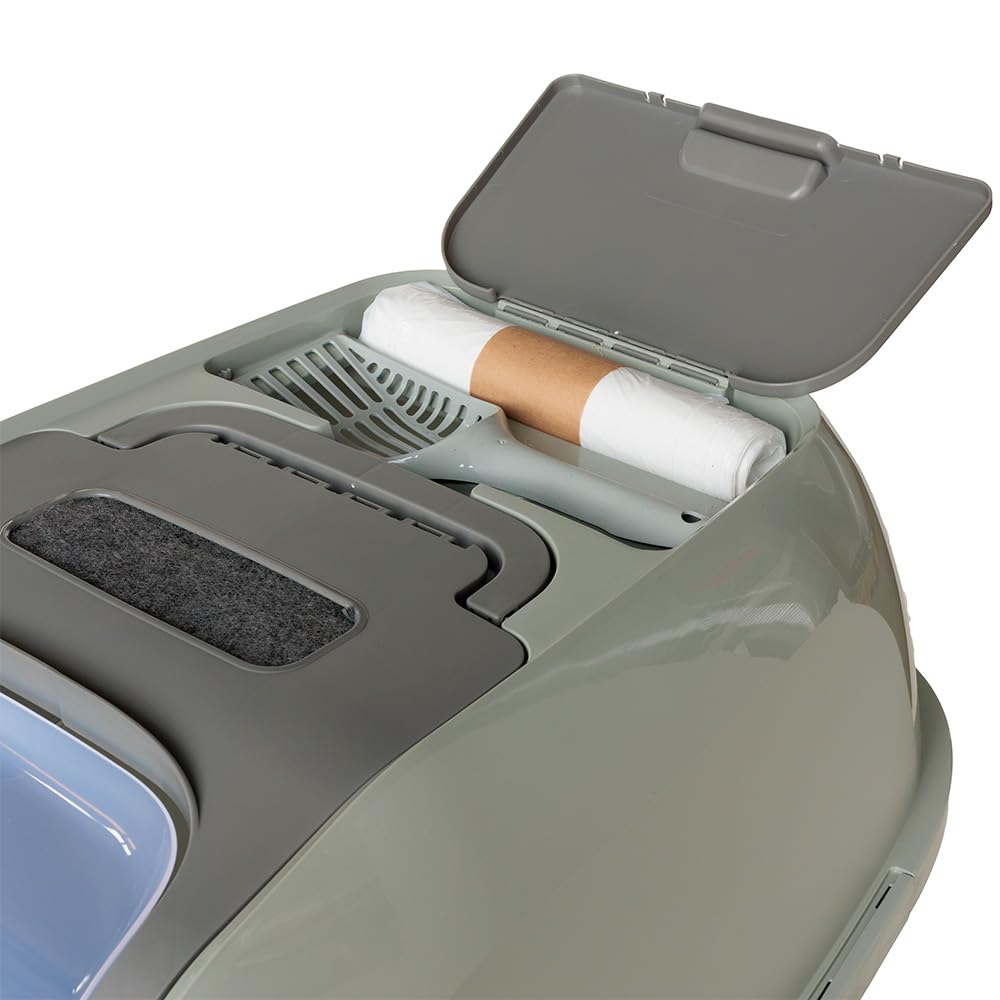 Mega Deluxe Katzentoilette XXL olivgrün