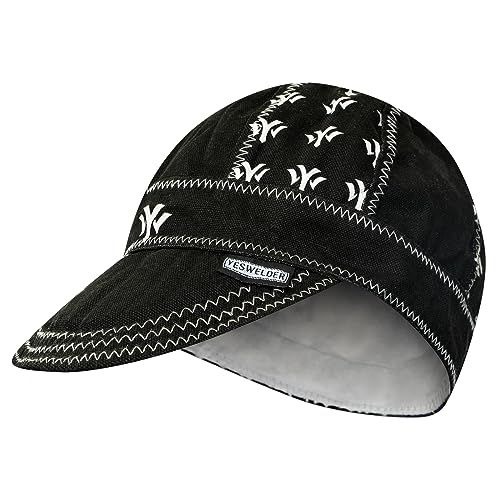 Image of YESWELDER Welding Cap, Style 7-1/8", Heat-Resistant Reversible Protective Welders Cap