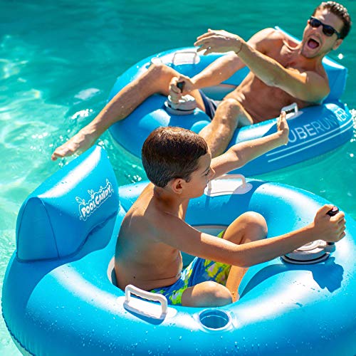 Poolcandy Tube Runner Motorized Water Float, Deluxe Inflatable Swimming Pool Or Water Tube, 3-Blade Propeller In Safety Grill, Battery-Powered Motor, Great For Pool, Lake, Adults, Teens, Kids #TOP7