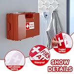 3PCS Sticker de trousse de premiers soins, autocollant imperméable et résistant aux faux signes de premiers secours, auto-collant de croix rouge pour la maison, les écoles et les affaires(5.7" x 4"）
