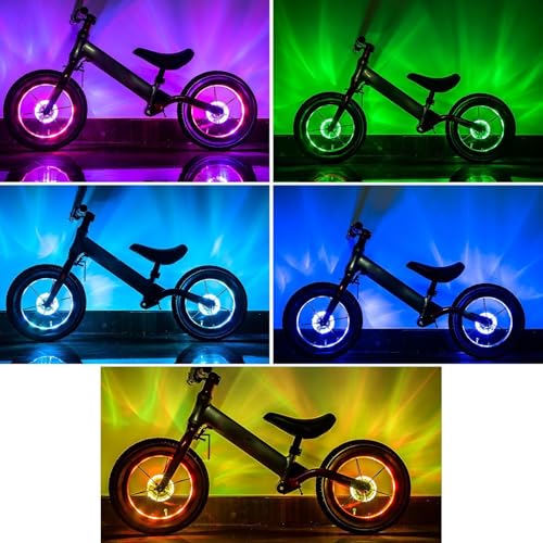 Lumières de roue à rayons : lampe rechargeable en ABS étanche haute performance - 5