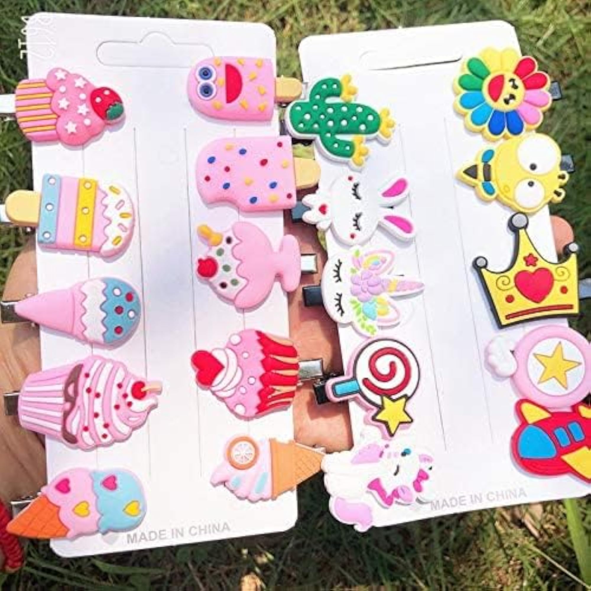 Kids Hair Clips Set, 10 Pieces Cute Cartoon Design