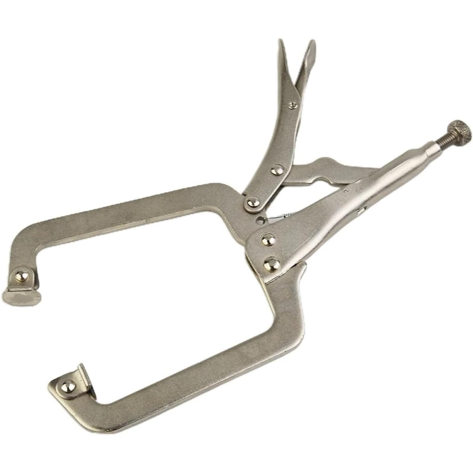 Pinza de presión Tipo C de Acero de 9 Pulgadas con mordaza pivotante; Herramienta de Alta Resistencia y precisión para Soldadura, carpintería y metalurgia