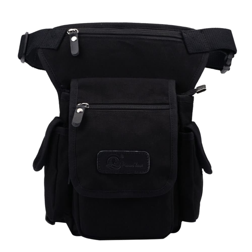 Bolsa Pierna Moto,Riñonera Pierna Bolso de Lona for Hombre, Cintura, Cintura, Pierna, Hombro, Bandolera, Cuerpo Cruzado, Muslo, Cadera, Cuna, Motociclismo