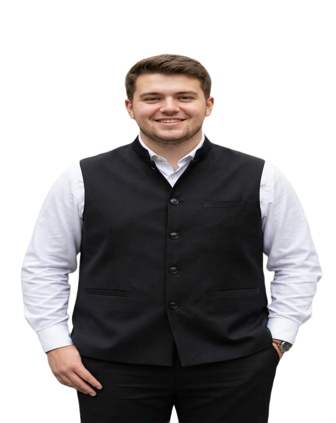 the classic togs Men Black Nehru Jacket,Black Modi Koti,Plus Size Nehru Jacket-picture-55