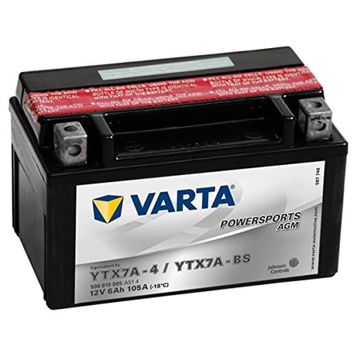 Batería de moto Varta Powersports AGM 50615 - YTX7A-BS