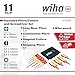 Wiha 32986 Insulated Industrial Pliers/Drivers Set in Roll Out Pouch, 11-Piece