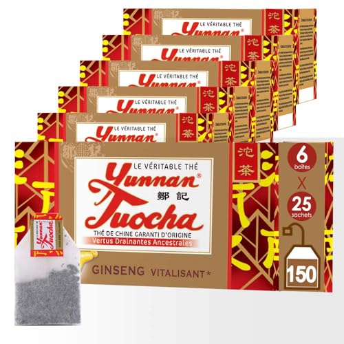 Thé Tuocha au Ginseng du Yunnan | Boîte Éco de 150 Sachets