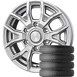 【ハイエース200系用】GOODYEAR アイスナビCARGO 195/80R15 107/105L + VS-T6 (15×6.0J 6-139.7 +33) シルバー スタッドレスタイヤ･ホイール4本set