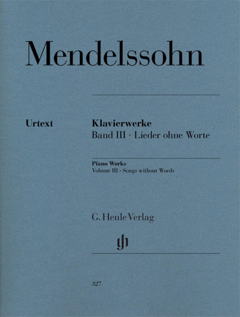 G. Henle Verlag Mendelssohn: Songs Without Words Volume Iii: Besetzung: Klavier Zu Zwei Händen (G. Henle Urtext-Ausgabe)