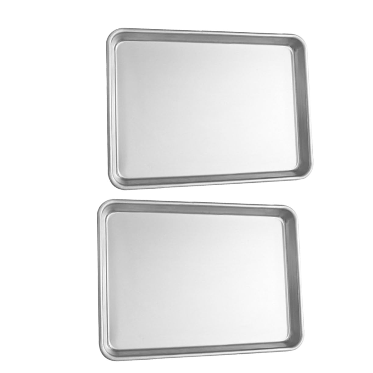 LABRIMP 2stücke Antihaft Backblech aus Aluminium für Kuchen und Kekse Leicht zu Reinigen und Wiederverwendbar Backblech zum Backen von Toast und Speisen