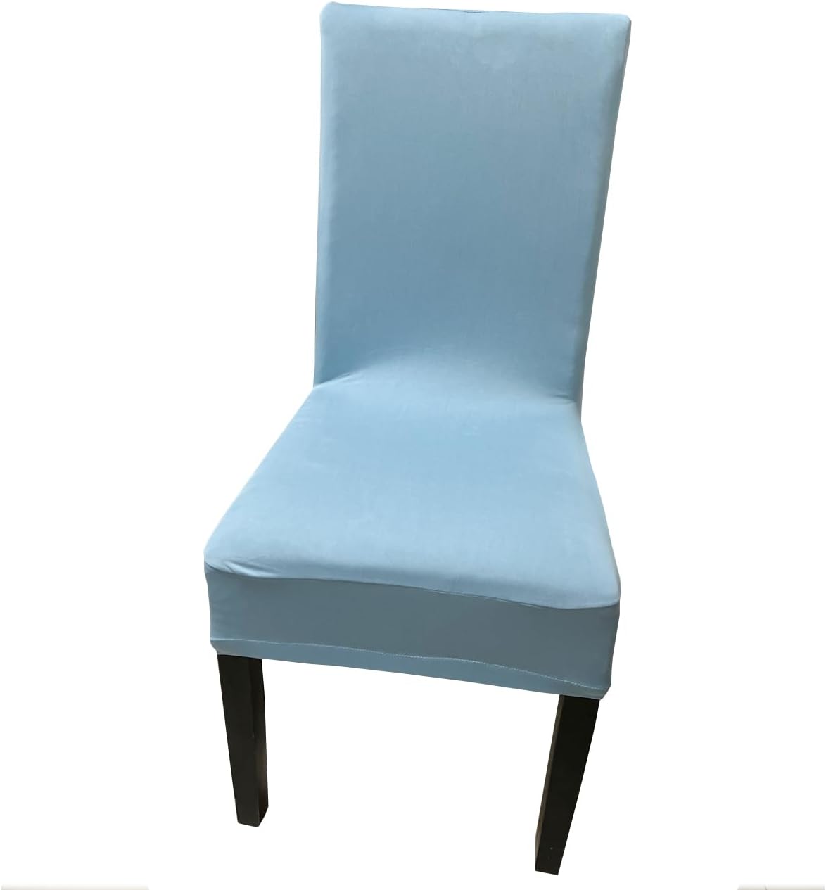 Spandex Stretch Washable Dining Room Chair Cover Protector Seat Slipcovers (Light Blue, 6)