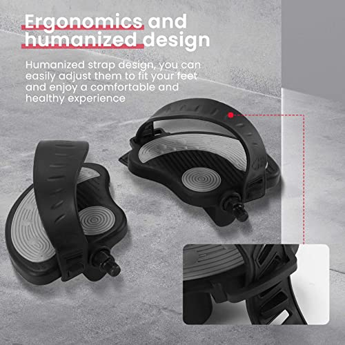 Muuisndjaq Exercise Stationary-Bike-Pedals with Straps - 1 Pair Fitness Bike Pedals Replacement Parts 1/2 - Image 2