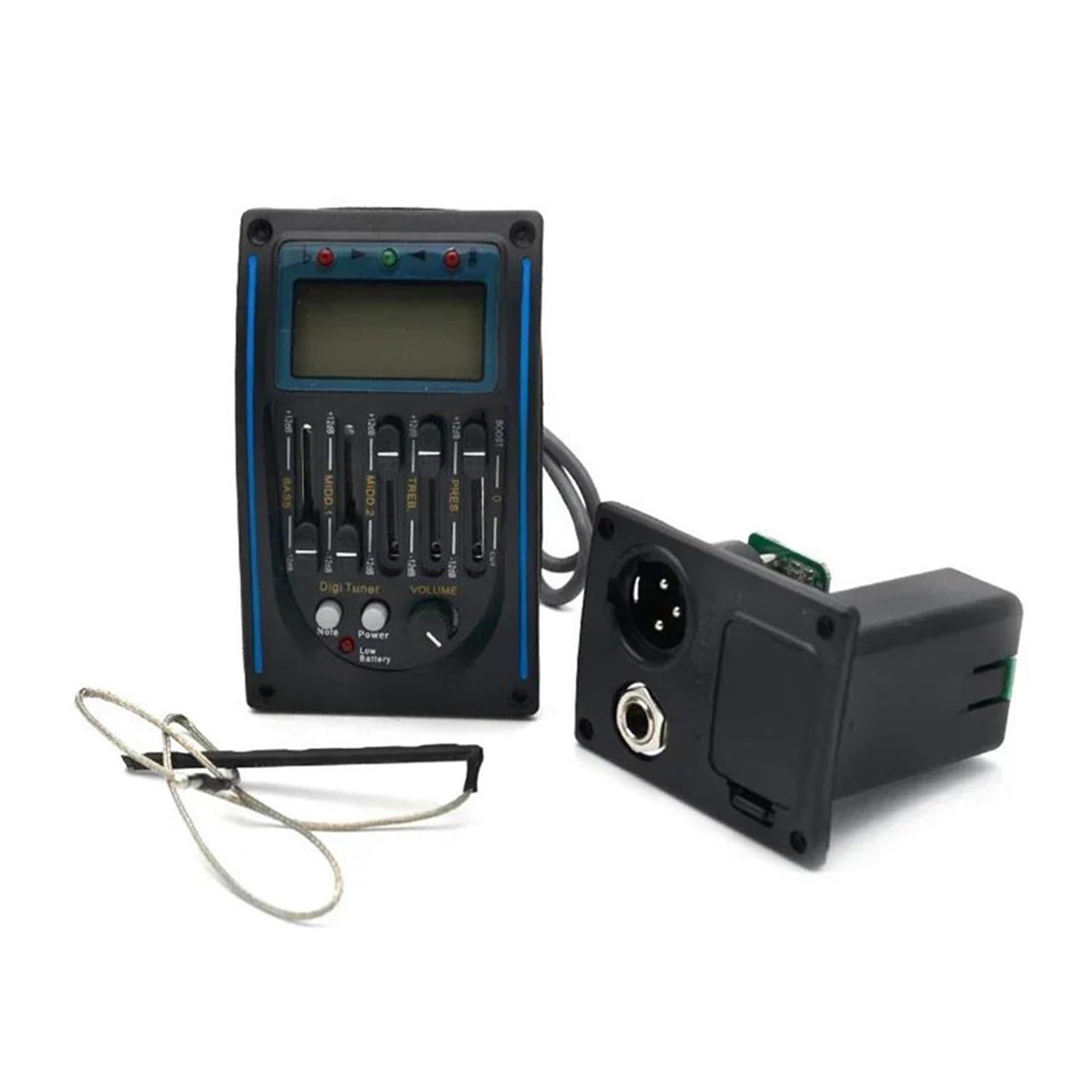 Zubehör Für Tonabnehmer Von Akustikgitarren 5Band Equalizer Tonabnehmer Mit Mikrofon Für Akustikgitarren Instrumentenzubehör(2)