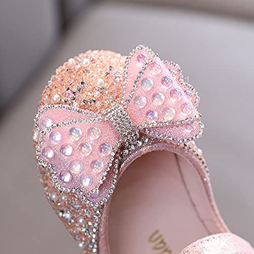 Spring and Summer Children Dance Shoes Girls Performance Princess Shoes Rhinestone Pearl Dress 6