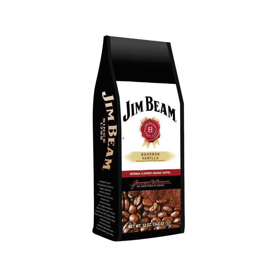 Bourbon Vanilla Inspired Ground Coffee 2-Pack (2 x 12oz Bags) – Smooth Medium Roast with Creamy Vanilla and Toasted Oak Notes
