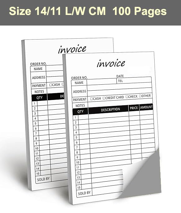 Myy Brand Printed Bill Estimate Book, Cash Memo for Shops, Office and Stores - 100 Pages (14/11 CM L/W)