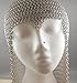 Mdhel aluminum chainmail coif aluminum butted chainmail hood anodized chainmail head scarf (large) large chainmail coif medieval coif knight coif anodized aluminum coif