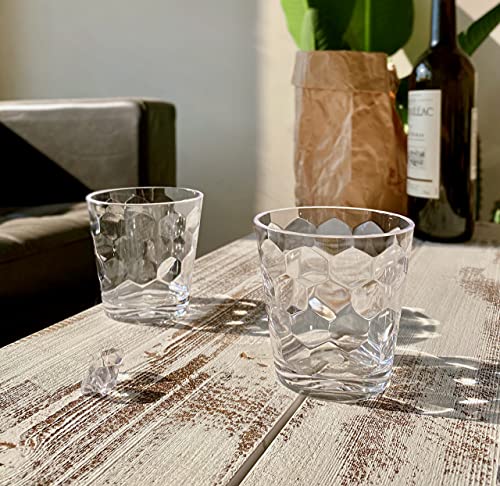 Klifa- Lyon- 11 Ounce, Set Of 6, Acrylic Tumbler Drinking Glasses Cups, Bpa-Free, Stackable Plastic Drinkware, Dishwasher Safe, Clear #TOP3