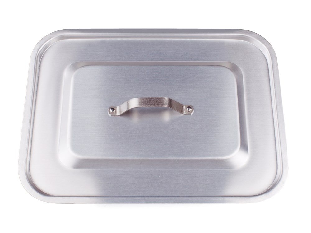 Pentole Agnelli Professional Aluminium 3 Mm. Flat Rectangular Lid With Round Angles, Diameter 45 Cm.