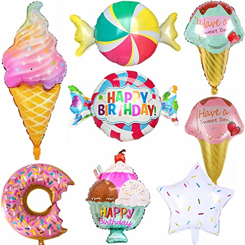 Kiwochy 8PCS Caramella Gelato Ciambella Palloncini...