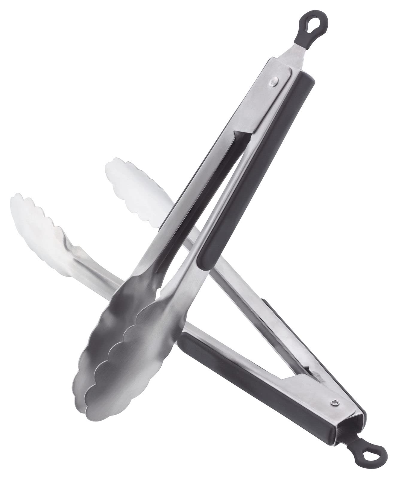 Judge Kitchen Stainless Steel Satin Tongs, 23cm, Soft Grip Handle, Dishwasher Safe, Silver - Image 2