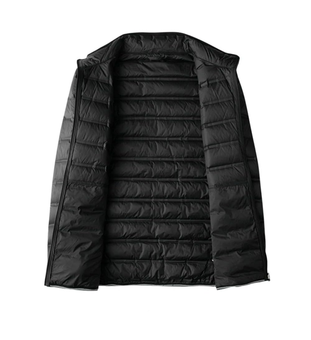 Piumino da Uomo - Abbigliamento da Uomo Oversize 5XL 6XL 7XL Piumini da Uomo Casual Business Autunno E Inverno per Viaggi Invernali, Camminate,Black,8XL