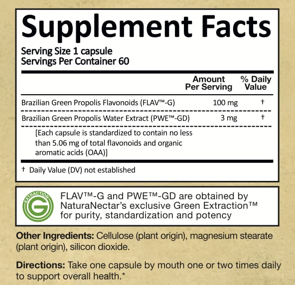NaturaNectar Green Bee Propolis - NSF Contents Certified – Premium Brazilian Propolis - Image 4