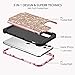 Hekodonk Compatible with iPhone 11 Pro Max Case 3D Luxury Sparkle Glitter Shiny Heavy Duty Hybrid Sturdy High Impact Shockproof Protective Cover for Apple iPhone 11 Pro Max Bling Rose Gold