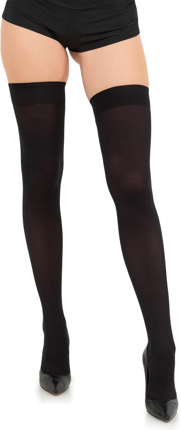 Opaque Thigh High Stockings For Women Sexy Over The Knee Thigh High Socks Nylon Thigh Highs Colored Stocking - Image 2