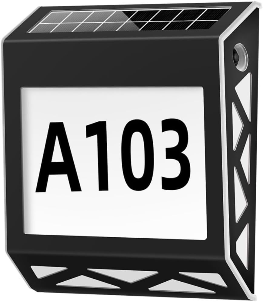 1set Solar Address Sign Numbers Led Illuminated Plaque for Outdoor Use Energy-saving Solar-powered Light Easy Installation for Enhanced Visibility at Night