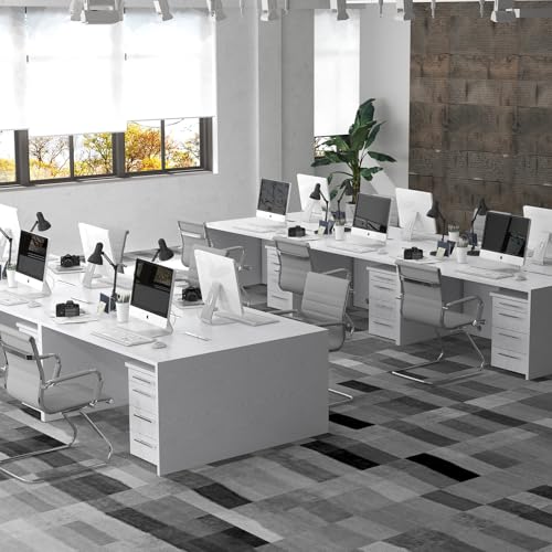 Image of Conference Room Chairs Set of 2, Waiting Room Chairs with Arms, Faux Leather Reception Chairs No Wheels, Office Guest Chairs with Mid Back Support and Chrome Sled Base, Grey