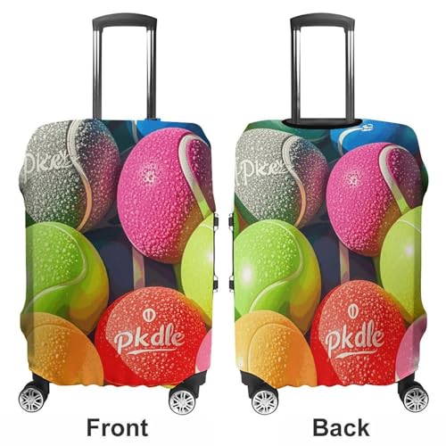 Carry on Luggage Cover Pickleball Balls Colors Suitcase Covers for Luggages Tsa Approved Travel Luggage Sleeve Protector Elastic Suitcase Protector Anti-Scratch Washable Fits 19-30 Inch Case -M3