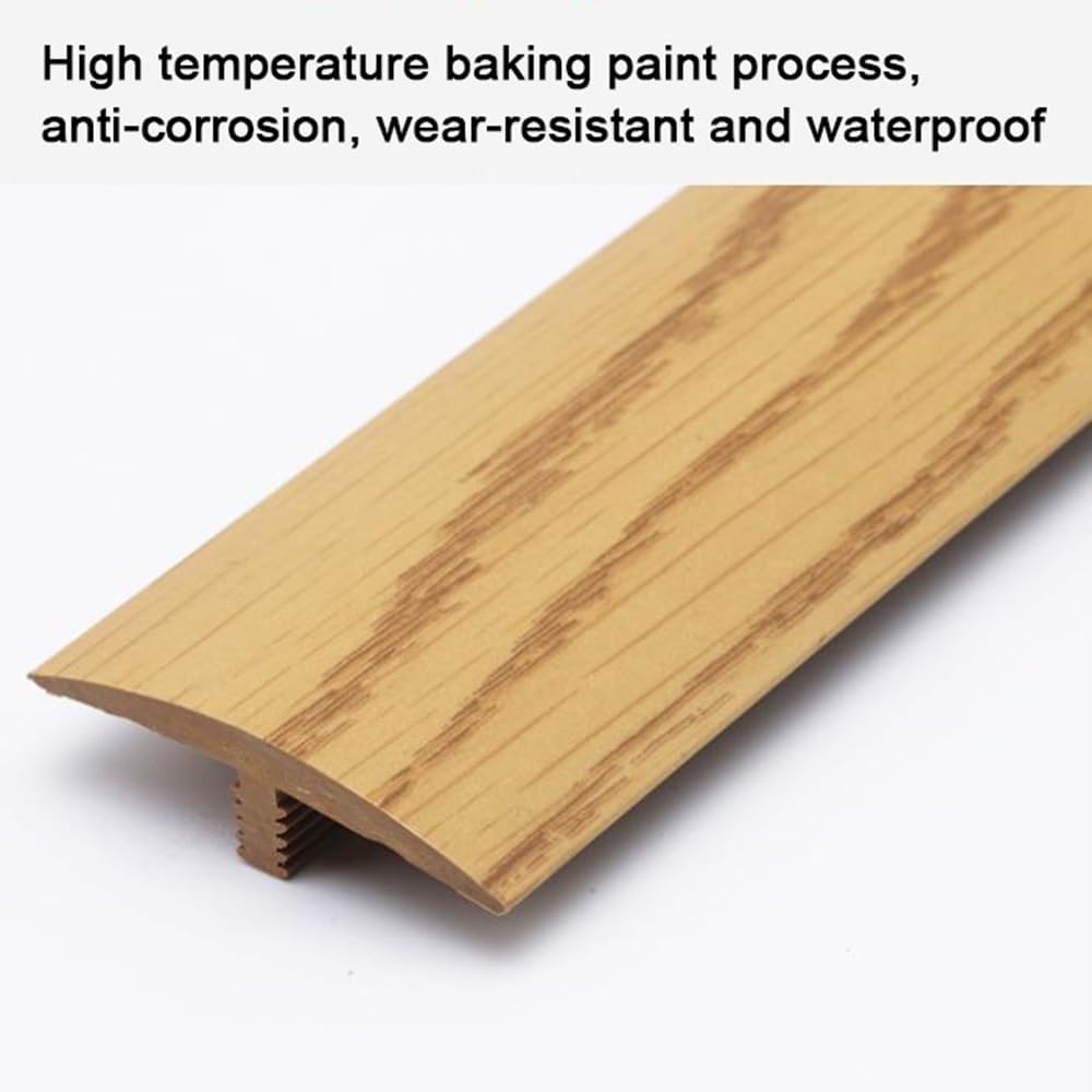 Bande De Transition De Sol En PVC, Barre De Seuil De Sol En Forme De T, Bande De Séparation Plate En Bois Pour Carrelage, Bandes De Connexion D'espacement De Sol(Black walnut,3PCS-L 90cm/36inch)