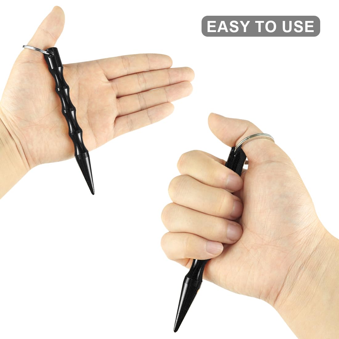 Lot De 2 Mini Brise-vitres De Secours - Porte-clés Autodéfense En Métal, 13,6 Cm - Pour Voiture, Randonnée