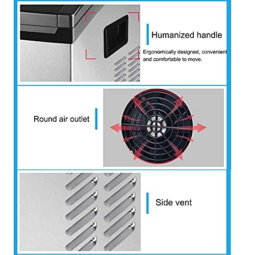 MHGD Eiswürfelbereiter Edelstahl-Arbeitsplatten-Eismaschine, kleine gewerbliche Eismaschine, schnelle Eisherstellung… – Bild 6