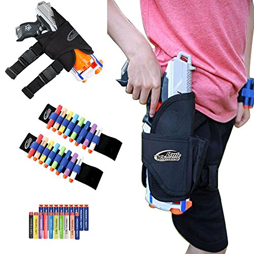 Little Valentine Kids Tactical Waist-Bag and 2 Darts Wristers with 10 Blue Suction