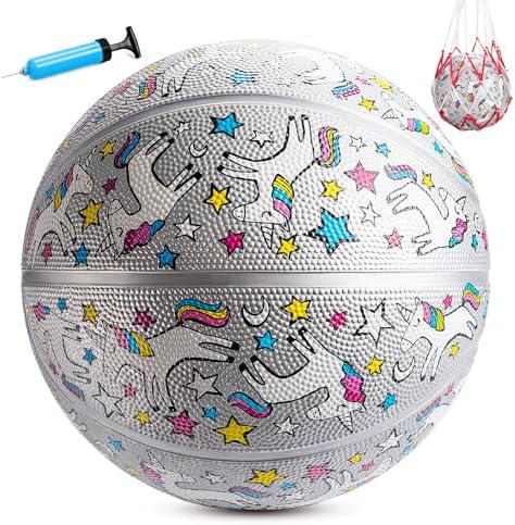 INPODAK Basketball for Girls - Size 5 (27.5 Inch) Youth Kids Bask...