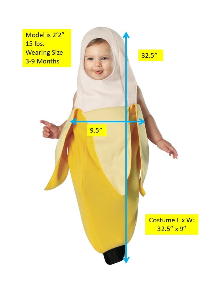 Disfraz de bebé banana pelada Rasta Imposta 3-9 meses miniatura 4