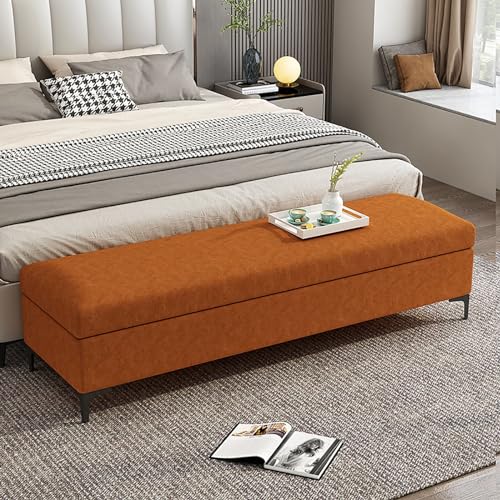Banquette avec rangement en bois et banc rembourré de lit