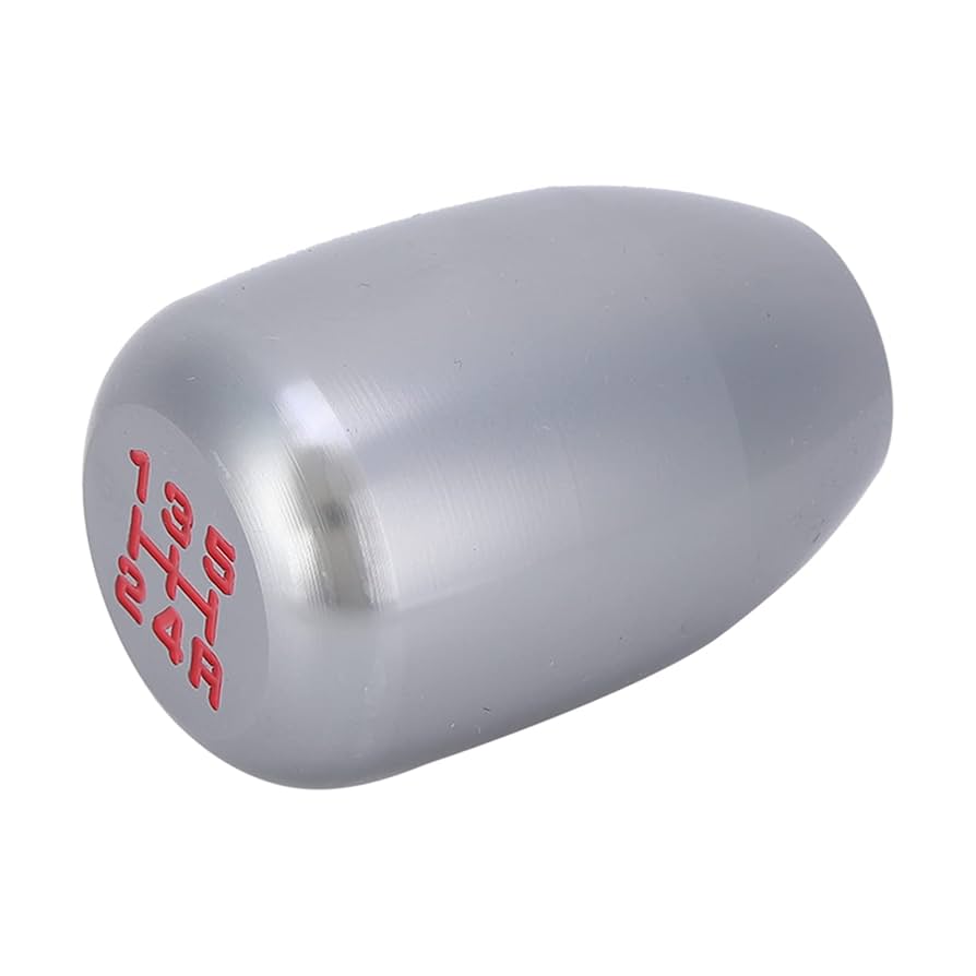 Adunsiaoto Car Conversion 5-Speed Aluminium Leather Shift Knob, 5 Speed