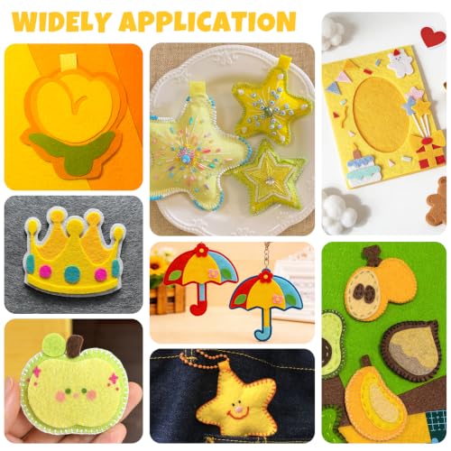 Image of 30Pcs Stiff Felt Sheets, 1mm Thick Felt Fabric Squares for Sewing & DIY