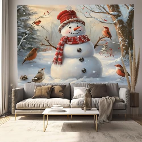 Tapisserie Noël MULERN 150x130cm tenture murale tissu