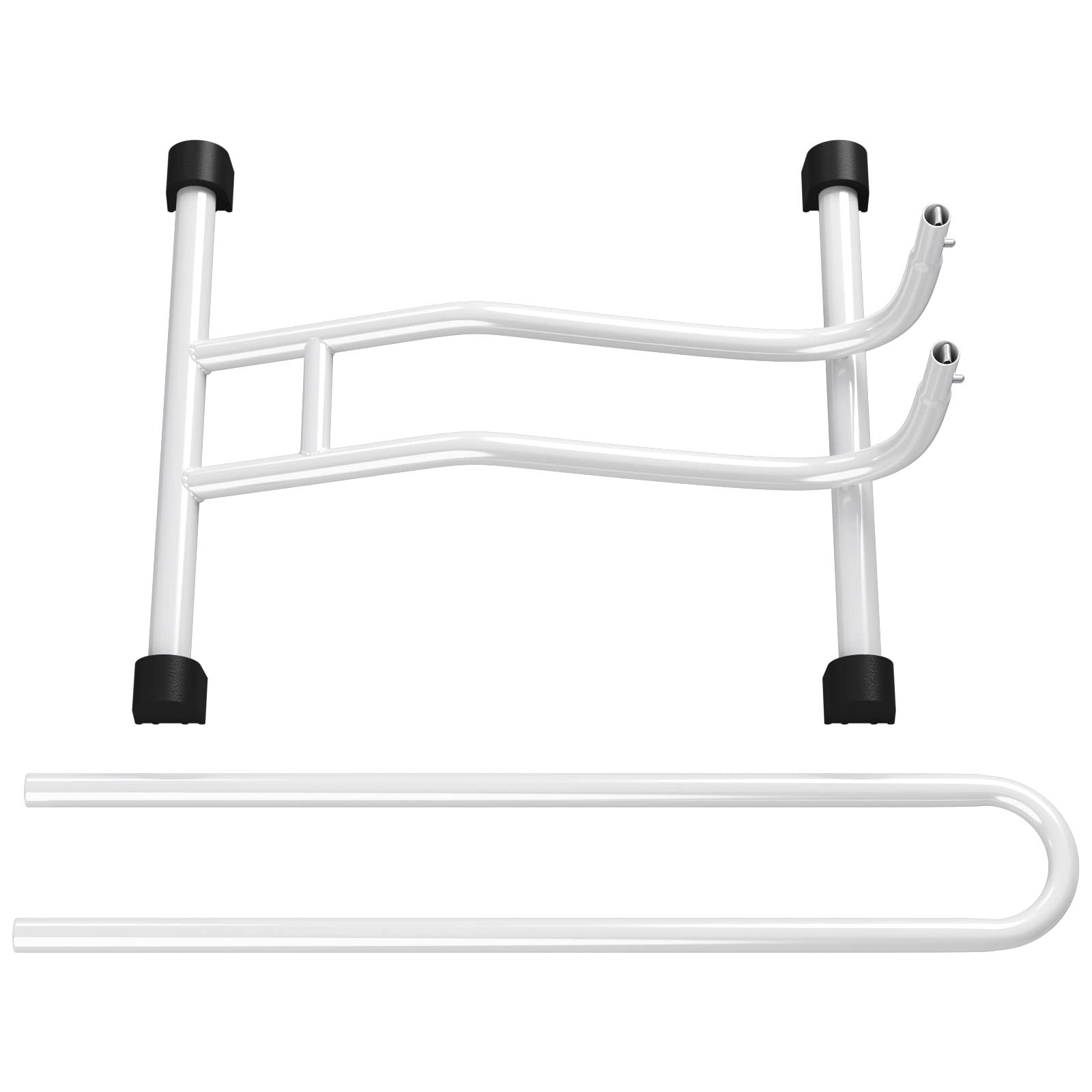 4 x WELLGRO Fahrradständer - Stahl, sicherer Stand - Farbe weiß