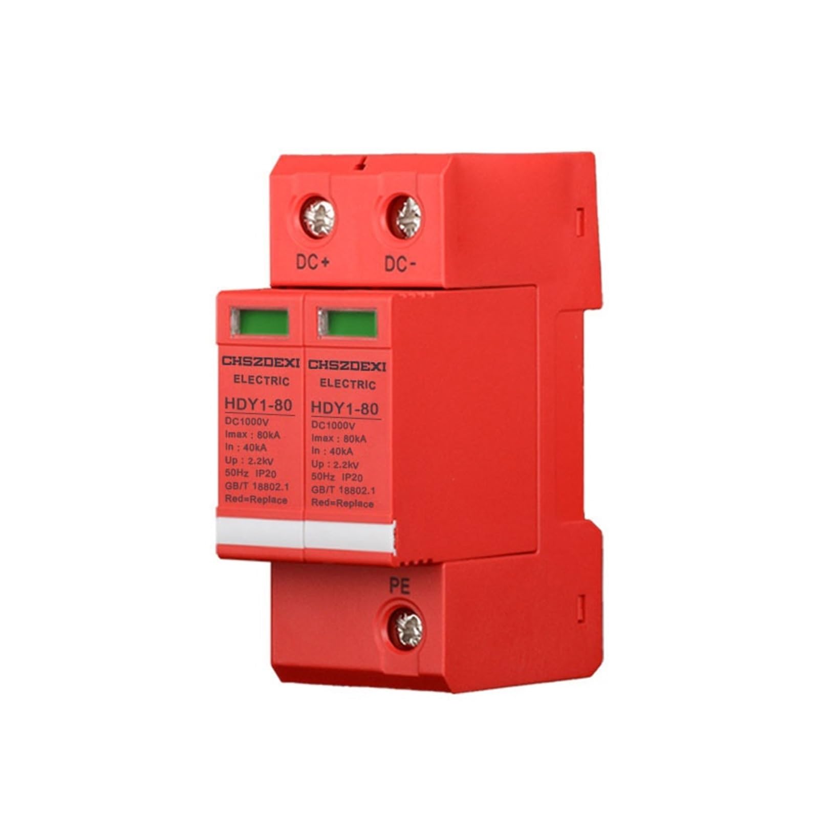 Protection surtension photovoltaïque CC disjoncteur foudre 2P 80KA