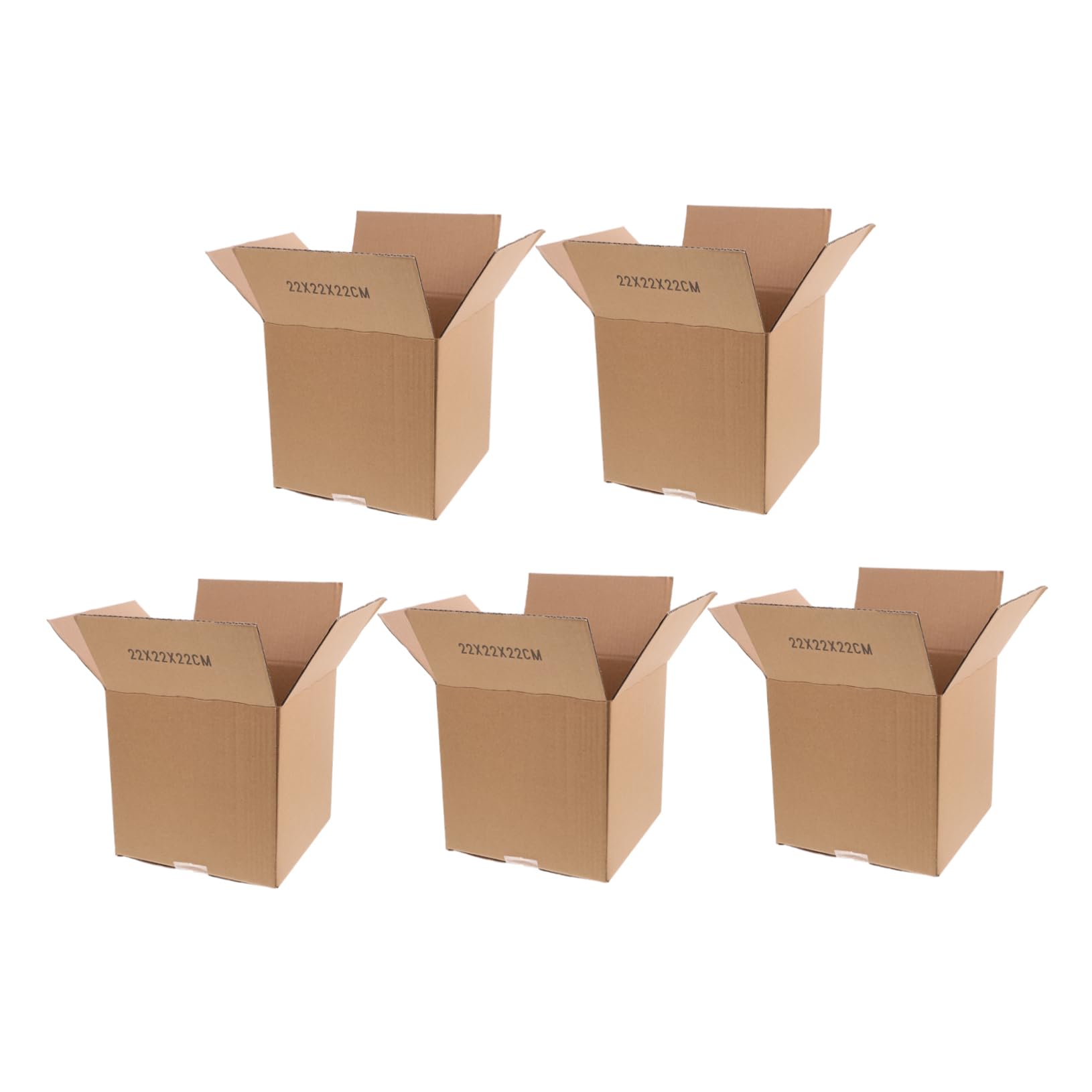 Robuste Umzugskartons 5 Stück Quadratisch Braun aus Papier
