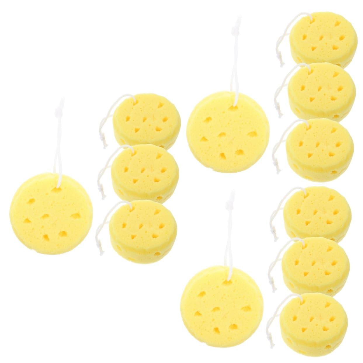 Beaupretty 12piezas Esponja De Baño Esponja Exfoliante Para Estructura De Panal Alta Absorción De Agua Para Limpieza Diaria Del Cuerpo Accesorios Esenciales De Baño