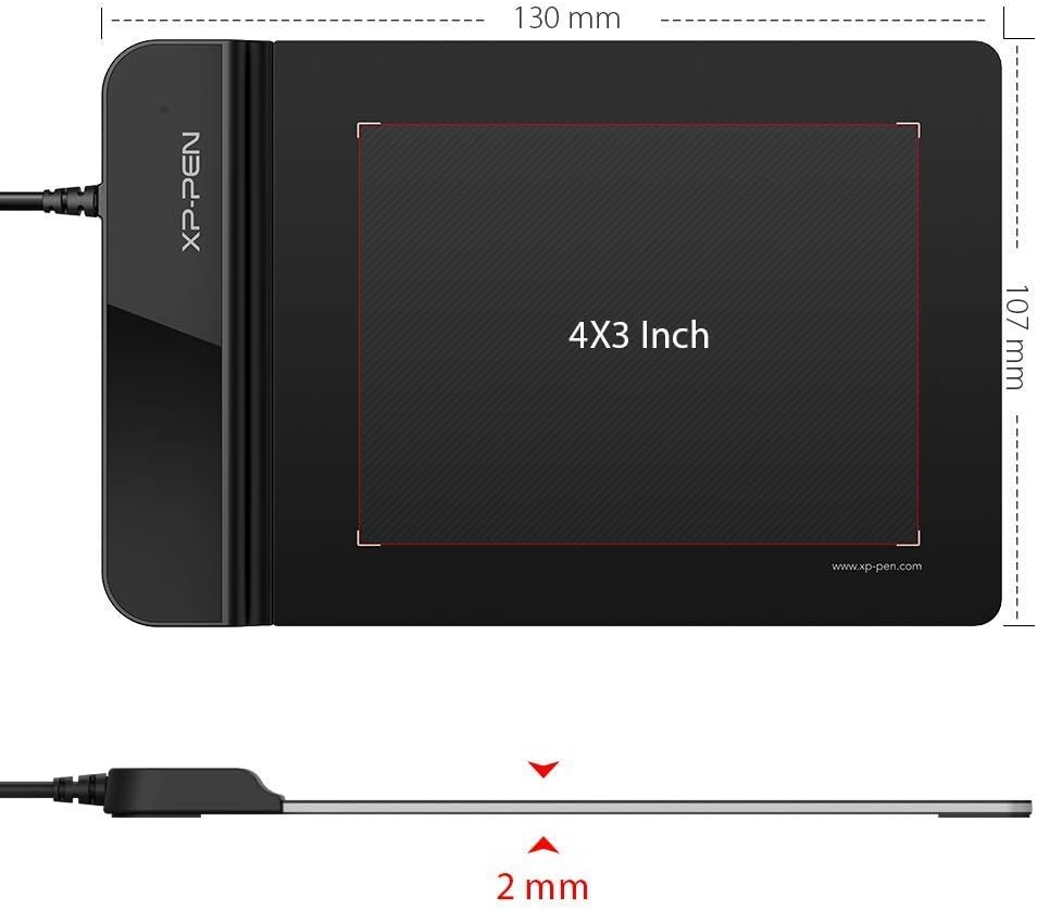 Drawing Tablet-XP-Pen G430S OSU Tablet Graphic Drawing Tablet with 8192 Levels Pressure Battery-Free Stylus, 4 x 3 inch Ultrathin Tablet & PN01 Battery-Free Passive Stylus